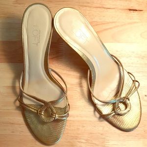 Gold Ann Taylor Loft shoes